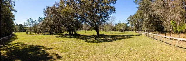 a view of a swimming pool with an outdoor space