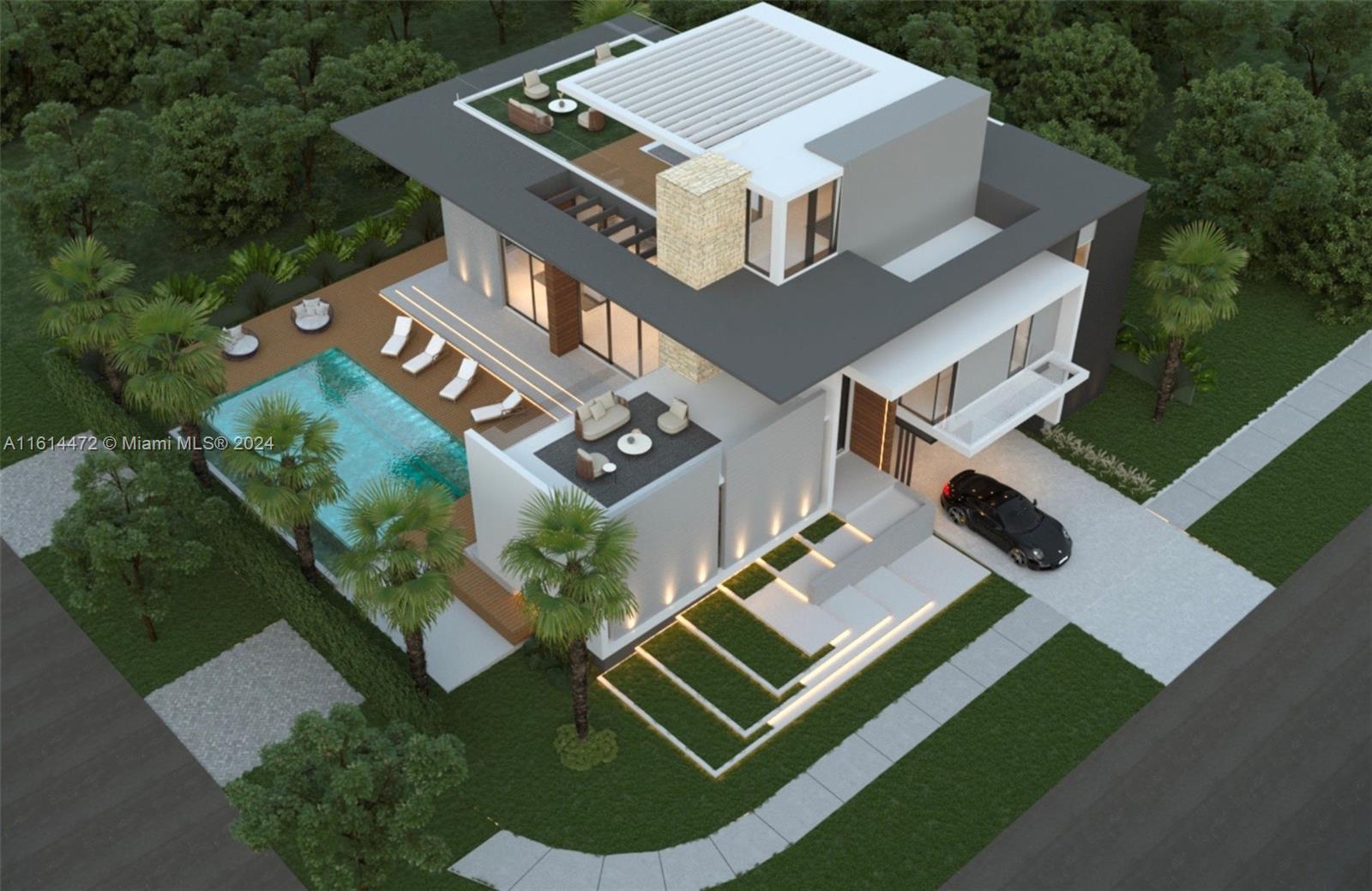 599 Glenridge Road Key Biscayne, FL 33149 - Photo 25 of 53 an aerial view of a house