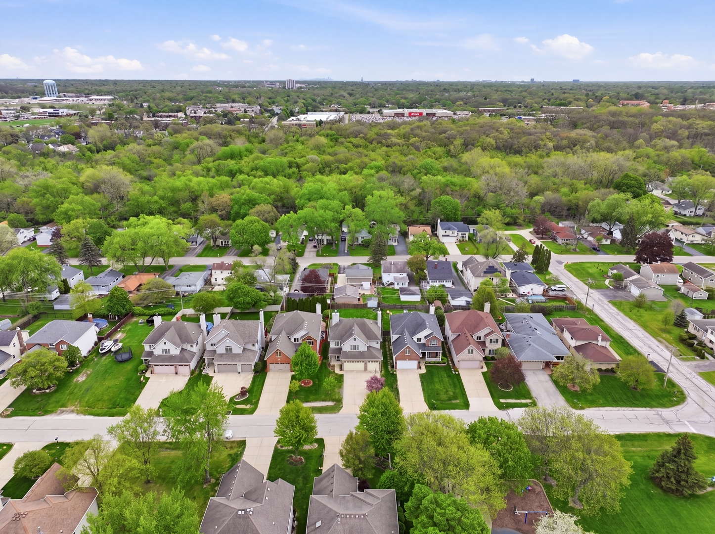 S635 Robbins Street Winfield, IL 60190 - Photo 30 of 35 an aerial view of residential houses with outdoor space and ocean view