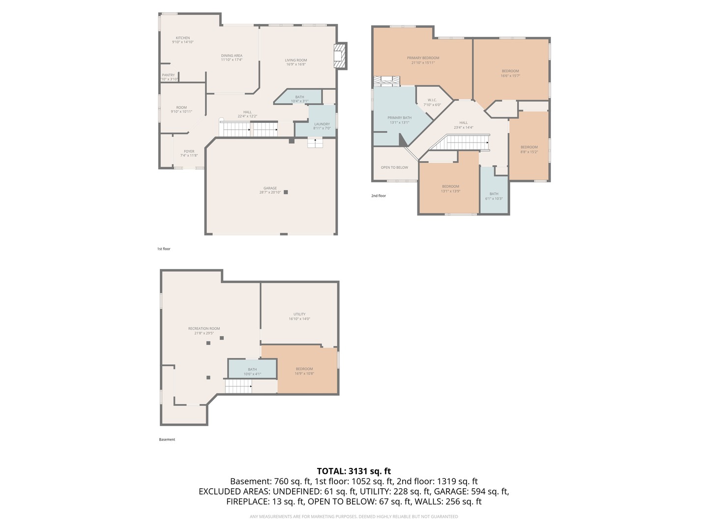 S635 Robbins Street Winfield, IL 60190 - Photo 35 of 35 a picture of a floor plan