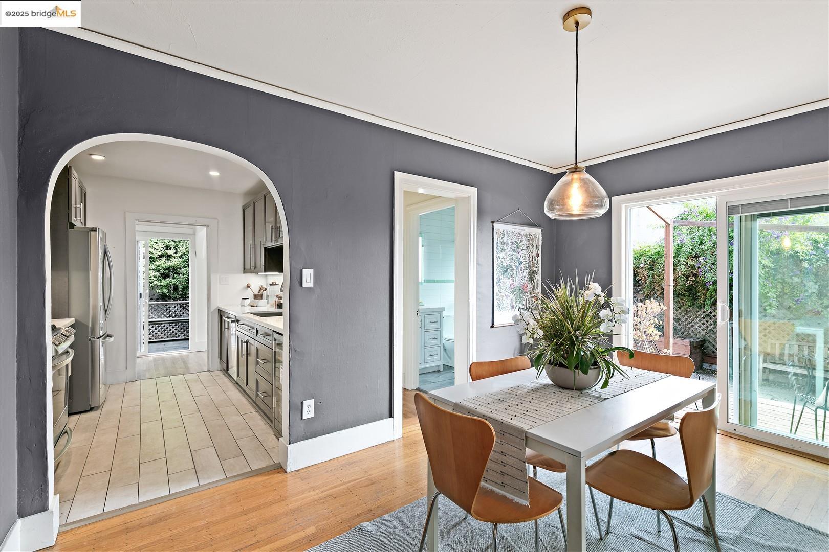2201-2203 Spaulding Avenue Berkeley, CA 94703 - Photo 13 of 56 Dining space with light wood-style flooring and recessed lighting