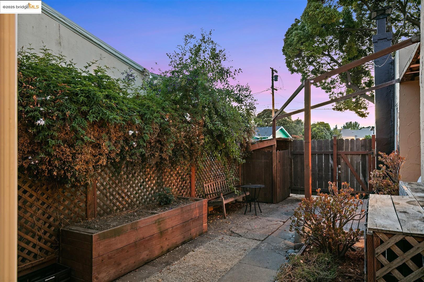 2201-2203 Spaulding Avenue Berkeley, CA 94703 - Photo 23 of 56 Patio terrace at dusk featuring a patio