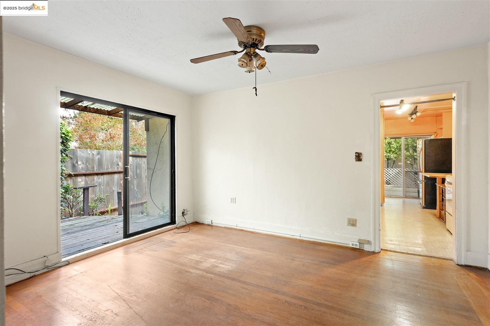 2201-2203 Spaulding Avenue Berkeley, CA 94703 - Photo 39 of 56 Spare room with wood-type flooring and a ceiling fan