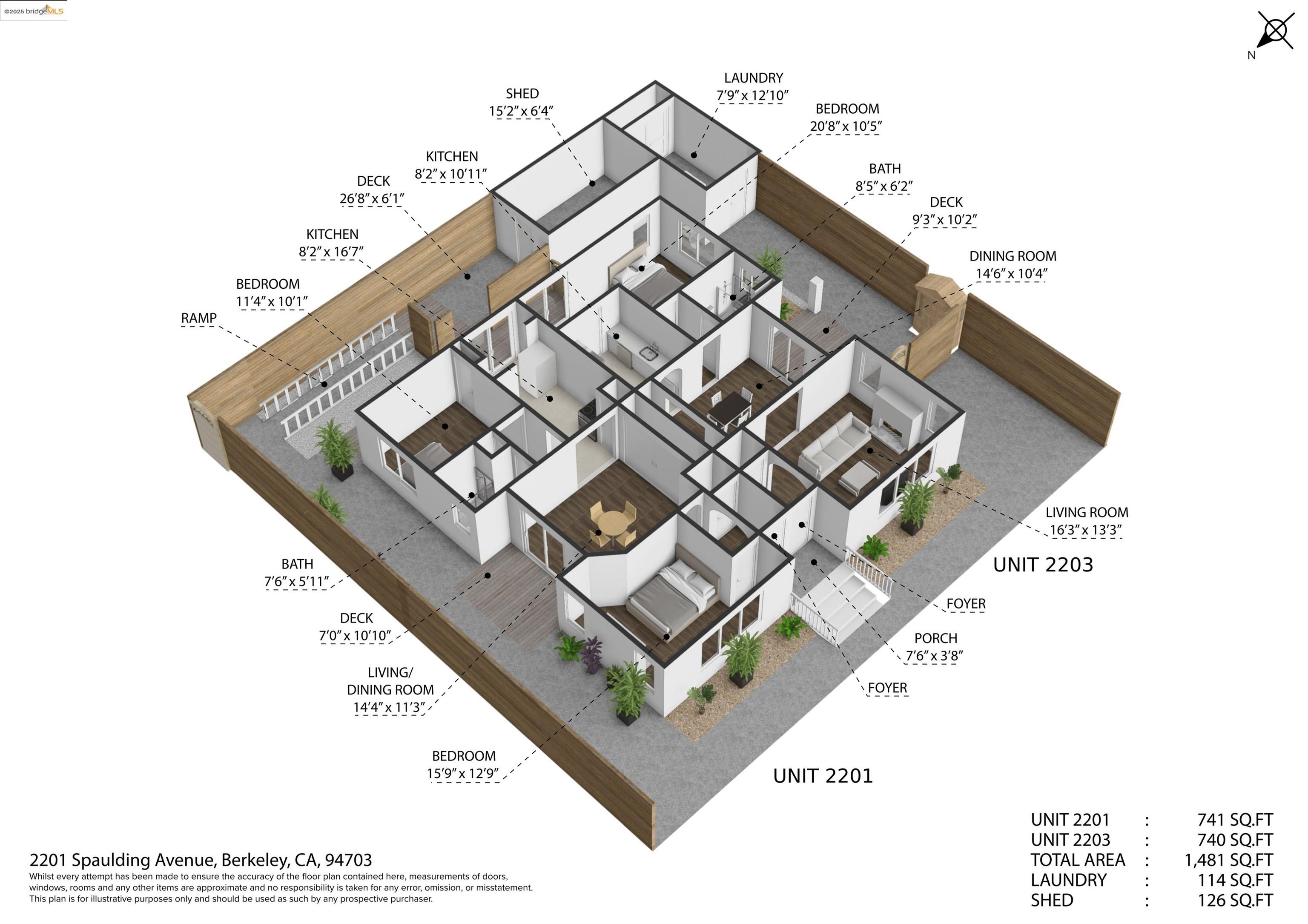 2201-2203 Spaulding Avenue Berkeley, CA 94703 - Photo 53 of 56 View of room layout