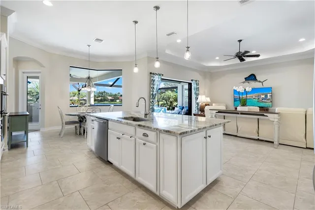 a large kitchen with lots of counter space and appliances