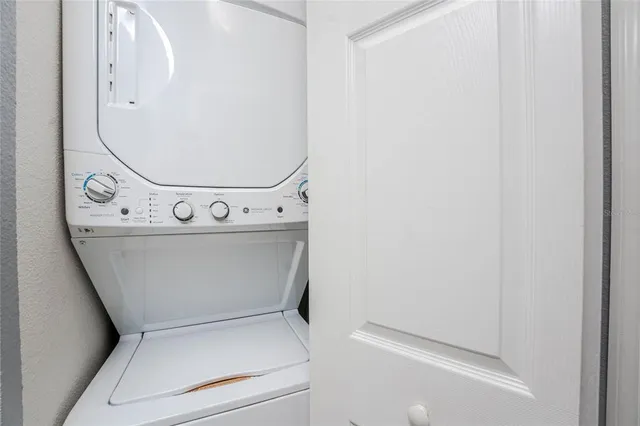 a close up view of washer and dryer