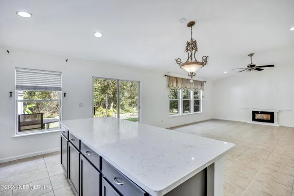 a view of kitchen and window