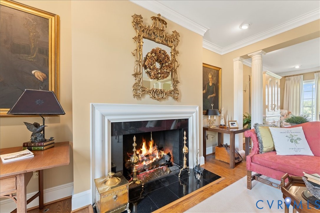 3581 Richards Run Powhatan, VA 23139 - Photo 10 of 50 a living room with furniture and a fireplace