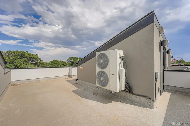 a view of a terrace with a sink