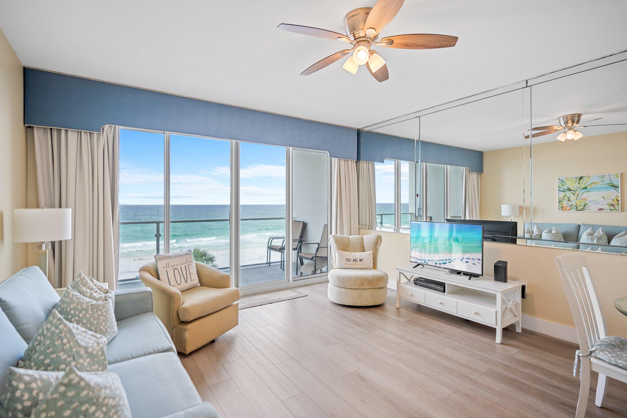 1080 Highway 98, Unit 403 Destin, FL 32541 - Photo 10 of 65 a living room with furniture and a large window