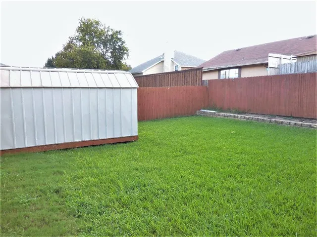 a backyard of a house