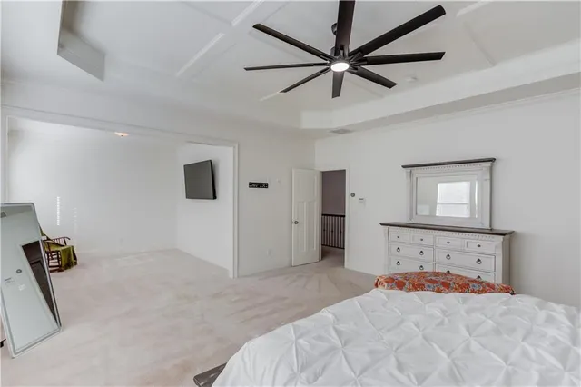 a view of livingroom with furniture and a flat screen tv