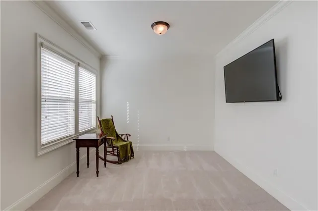 a spacious bathroom with a double vanity sink double and mirror