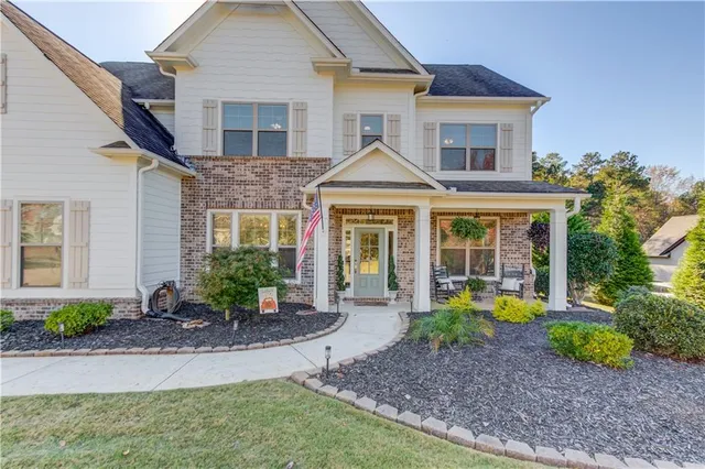 a front door with a door