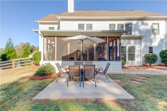 a view of a yard with a trees