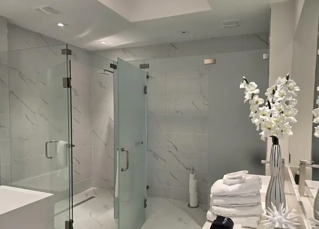 a view of a yard with an outdoor space