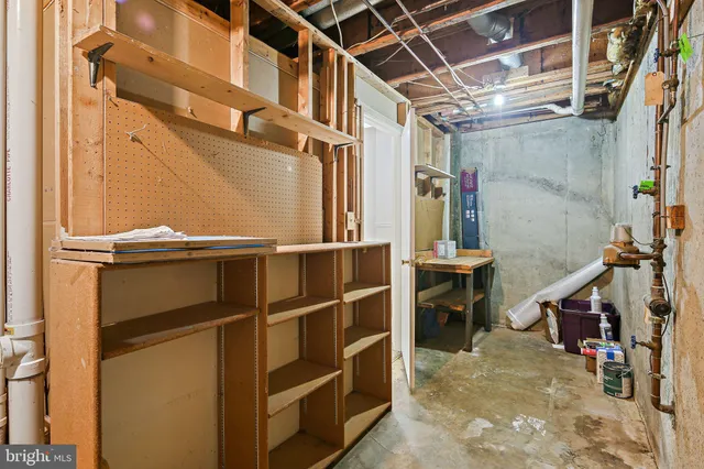 a view of storage and utility room