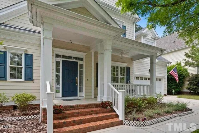 front view of a house with a porch