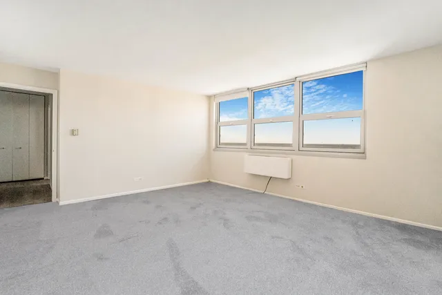 an empty room with a window