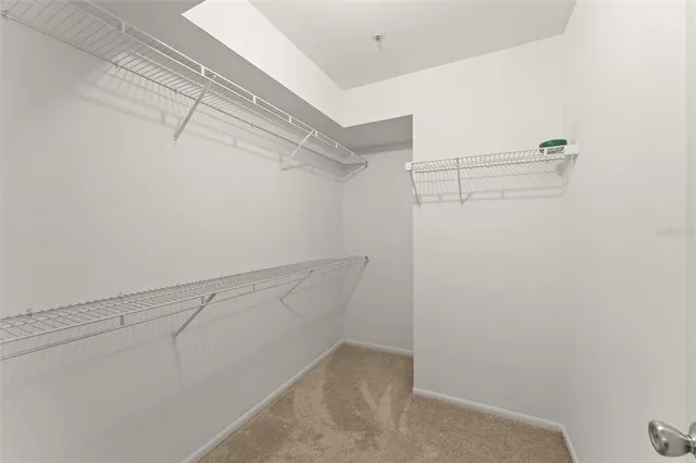 a view of storage and utility room with racks on the wall