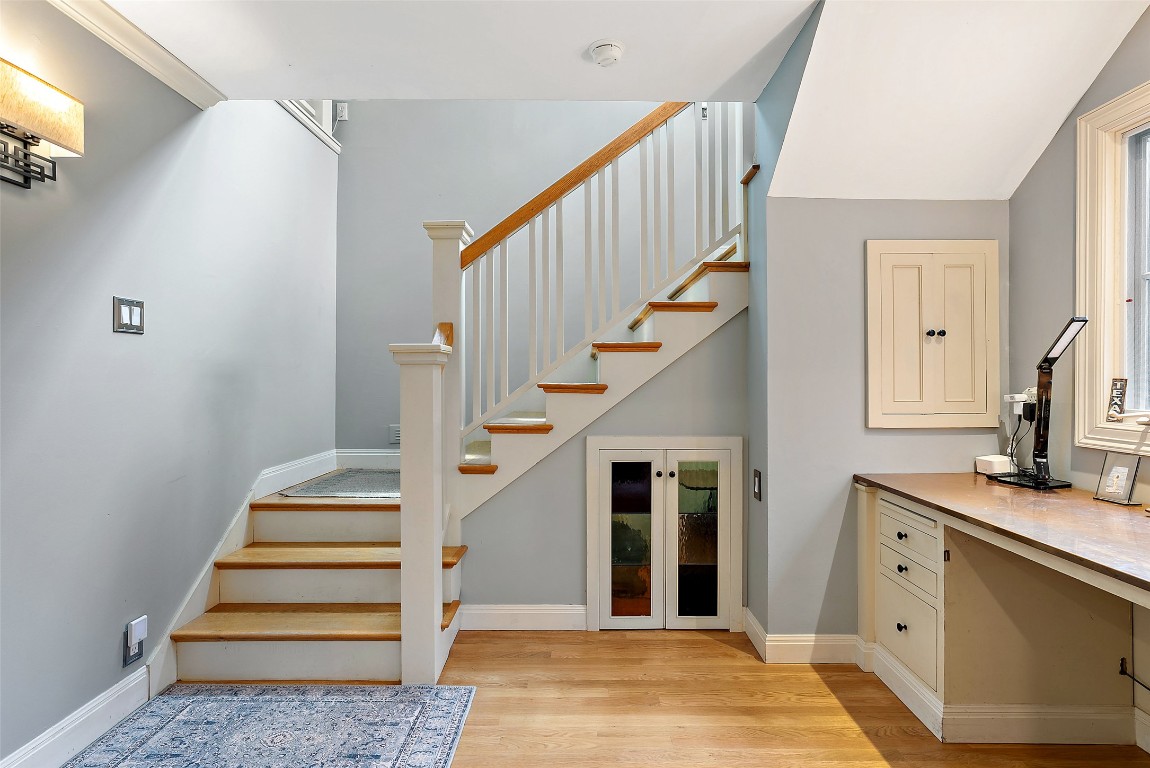 2208 Mountain View Road Austin, TX 78703 - Photo 19 of 39 a view of entryway and hall with wooden floor