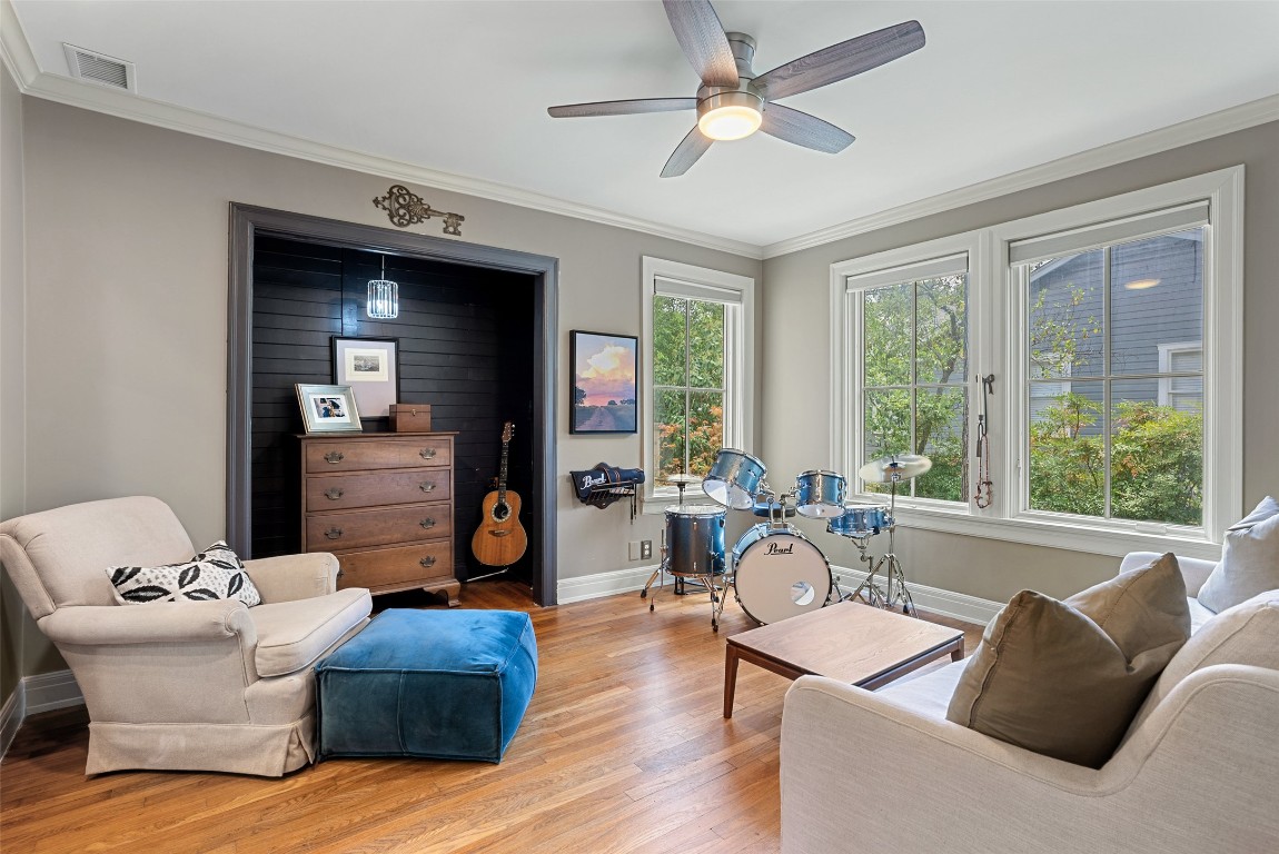 2208 Mountain View Road Austin, TX 78703 - Photo 30 of 39 a living room with furniture and a large window