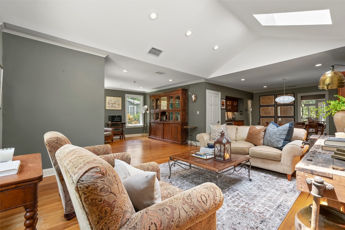 2208 Mountain View Road Austin, TX 78703 - Photo 7 of 39 a living room with furniture and wooden floor