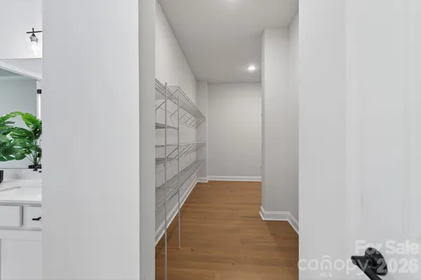 a view of hallway with stairs
