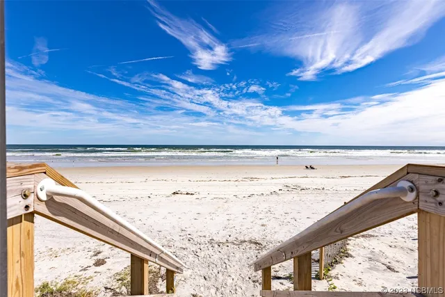 a view of an ocean beach