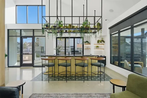 a living room filled with furniture