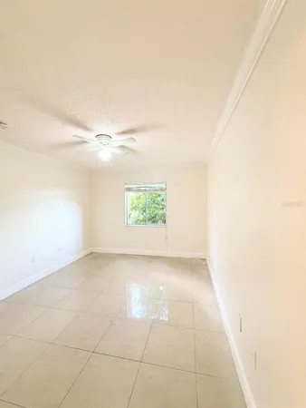 a view of a room with an empty space