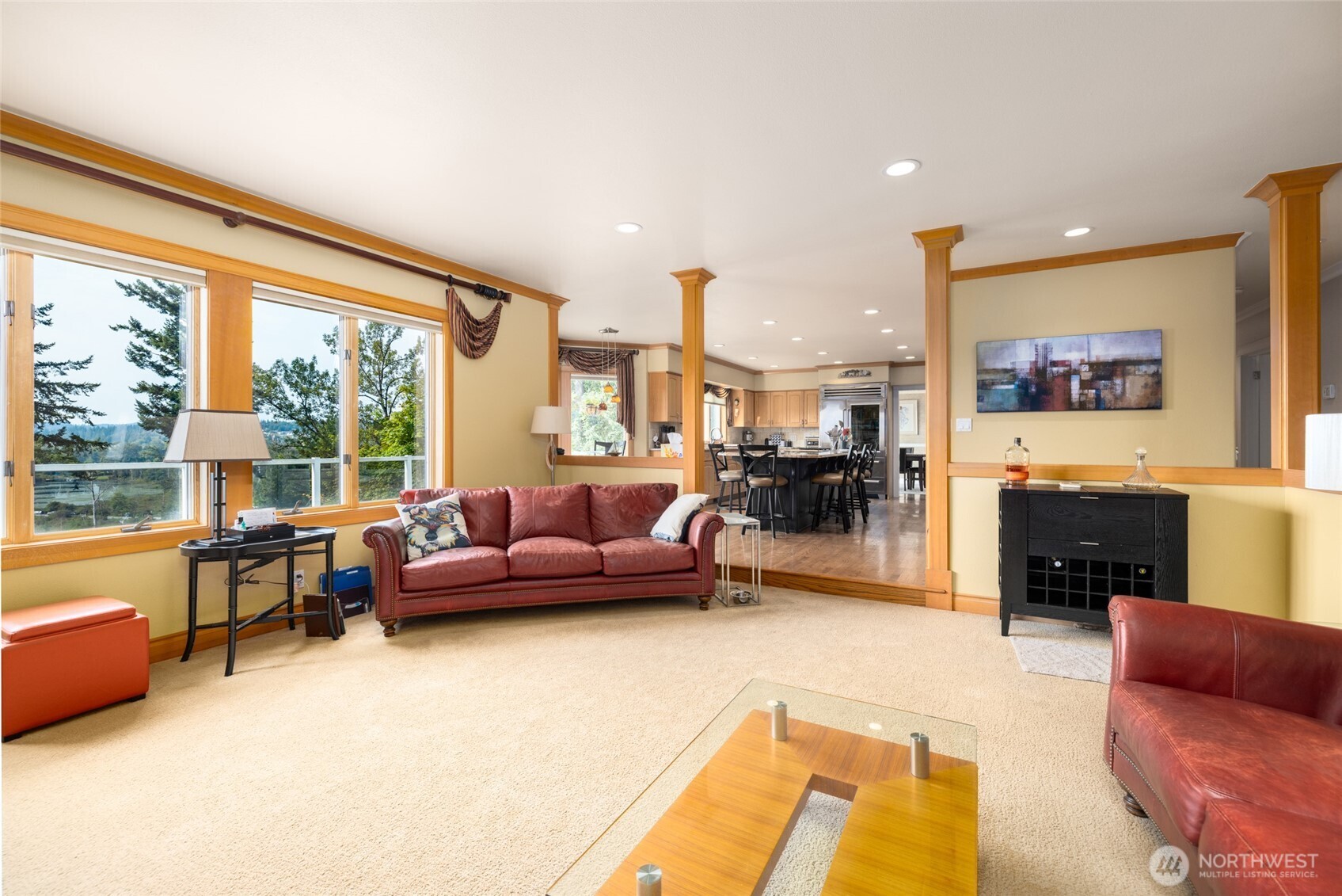 24123 Old Day Creek Road Sedro-Woolley, WA 98284 - Photo 16 of 40 a living room with furniture fireplace and a flat screen tv