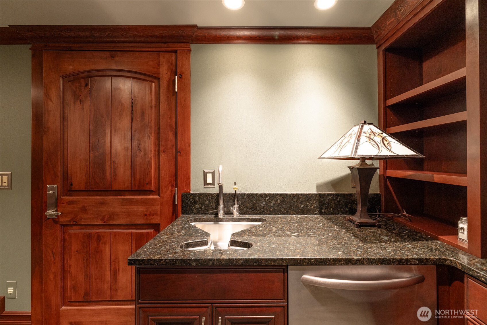 24123 Old Day Creek Road Sedro-Woolley, WA 98284 - Photo 35 of 40 a bathroom with a granite countertop sink a toilet and a mirror