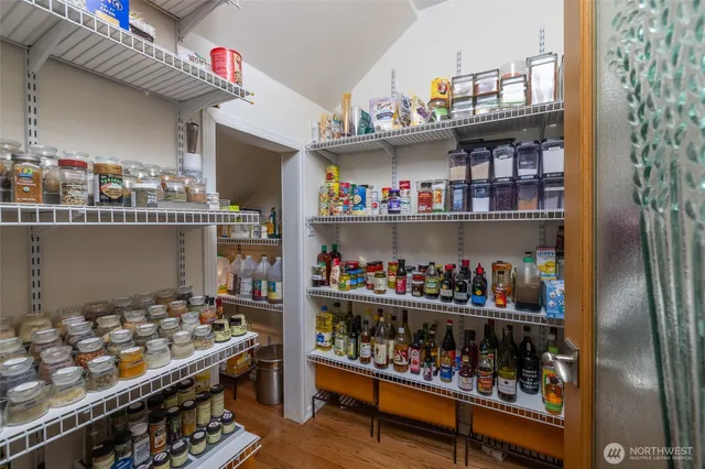 a store room with lots of different kinds of food