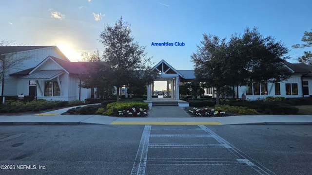 a view of outdoor space with seating area