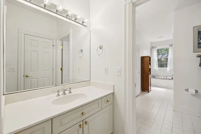 an aerial view of a yard