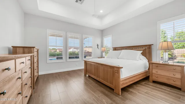 a view of kitchen with cabinets and wooden floor