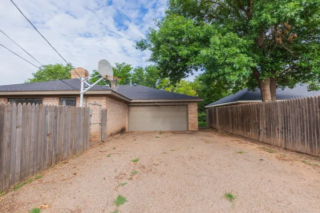 a backyard of a house