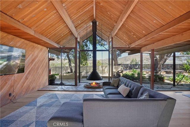 a living room filled with furniture