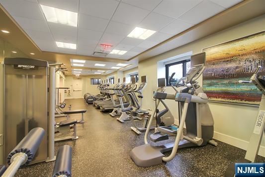 55 Eton Row Weehawken, NJ 07086 - Photo 19 of 28 a view of a room with gym equipment