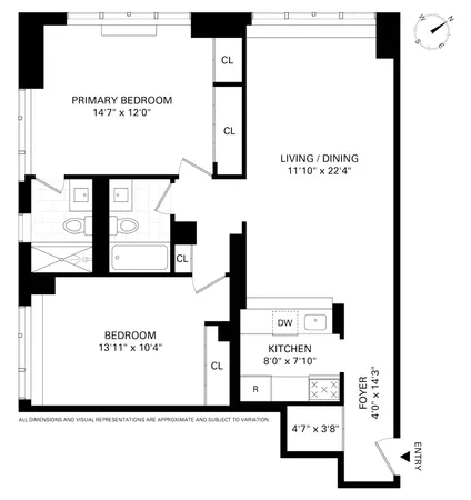 $1,495,000 | 445 5th Avenue, Unit 16C | Midtown South