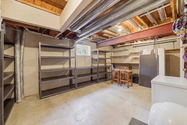 a view of storage and utility room