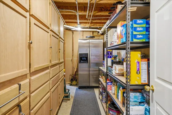a view of storage and utility room