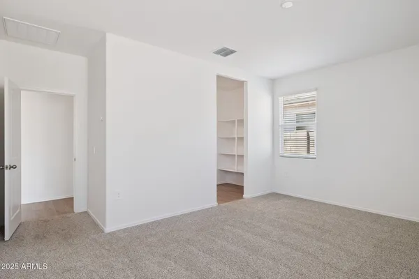 an empty room with a window