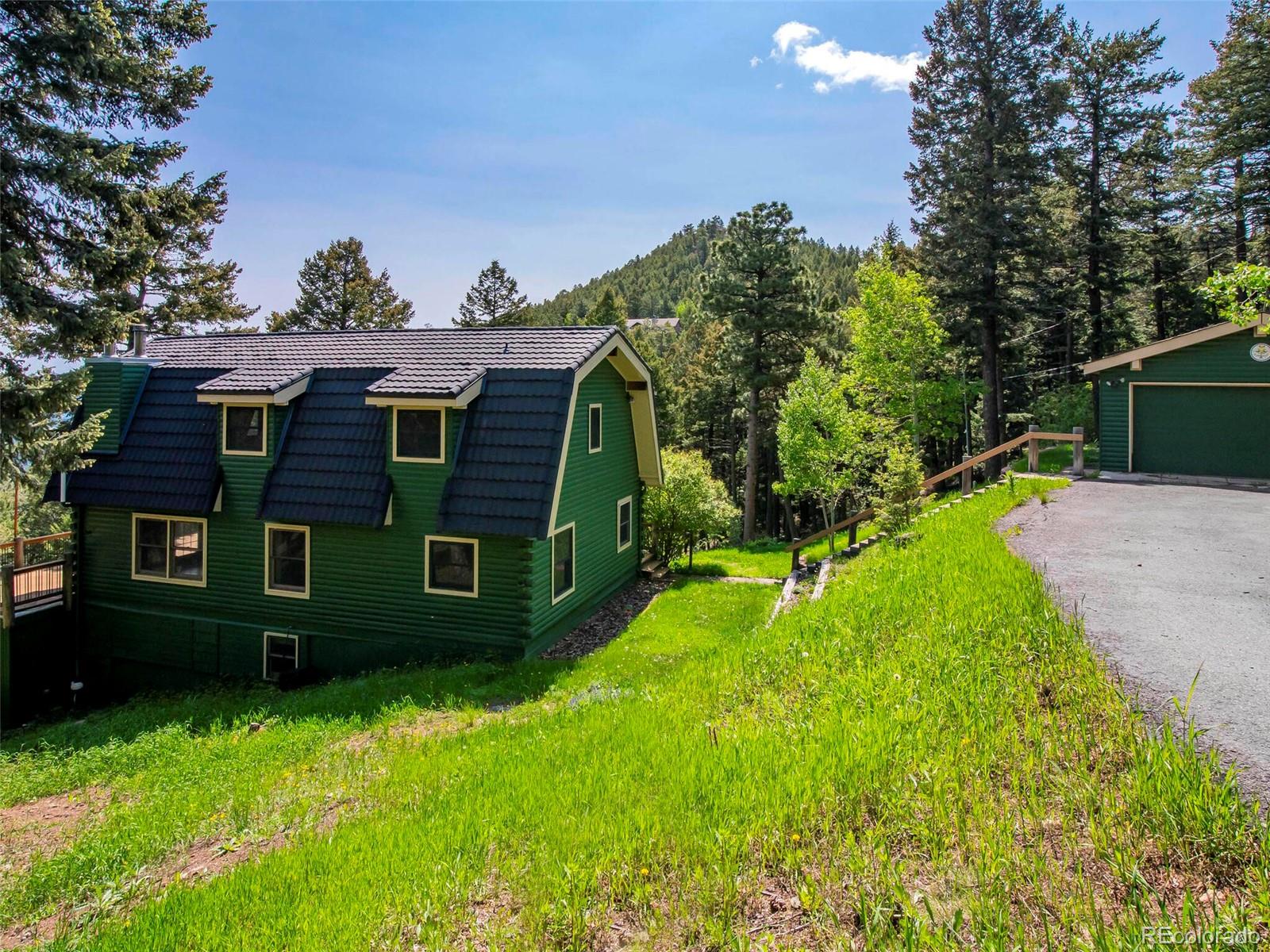 25633 Independence Trail Evergreen, CO 80439 - Photo 2 of 39 a view of a house with a backyard