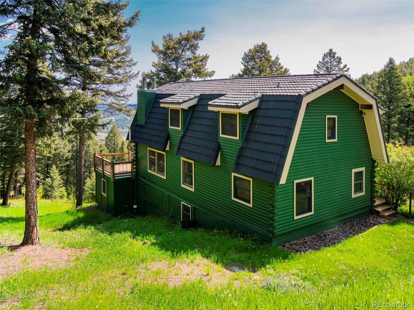 25633 Independence Trail Evergreen, CO 80439 - Photo 33 of 39 a view of a house with a backyard