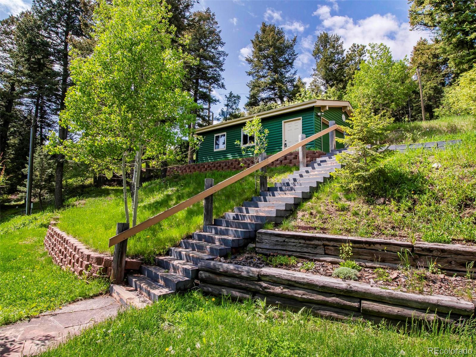 25633 Independence Trail Evergreen, CO 80439 - Photo 34 of 39 a view of house with swimming pool and garden