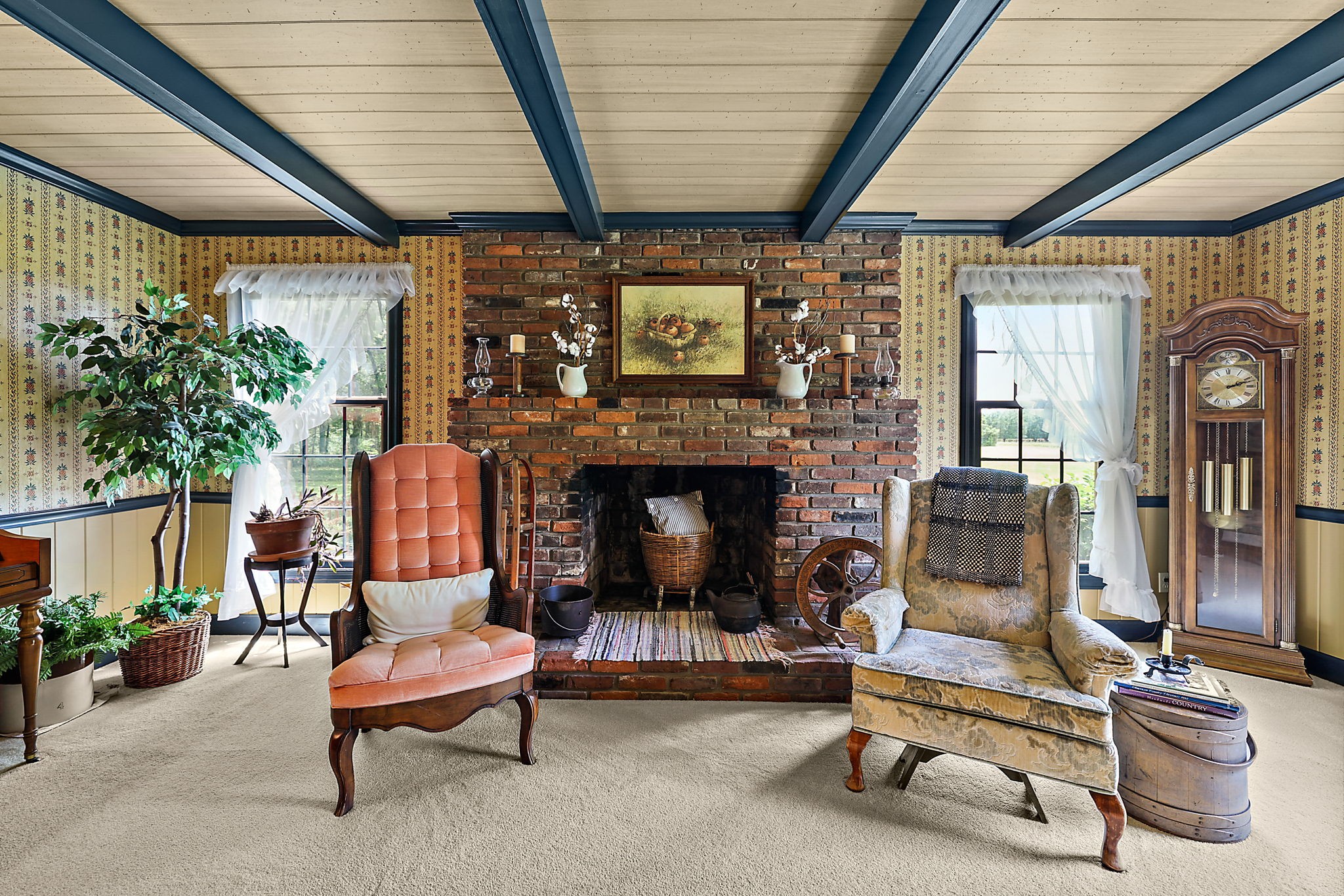7797 Murfreesboro Road Lebanon, TN 37090 - Photo 32 of 57 a living room with furniture and a fireplace
