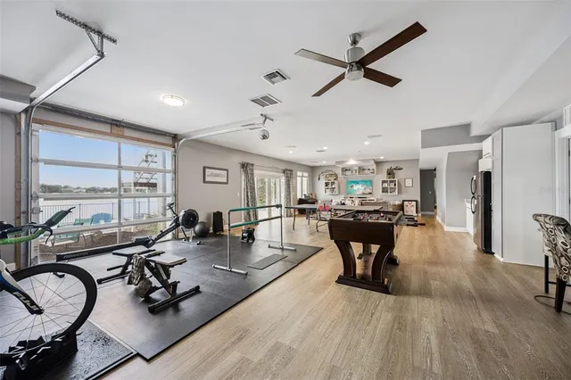 a room with furniture and a rug