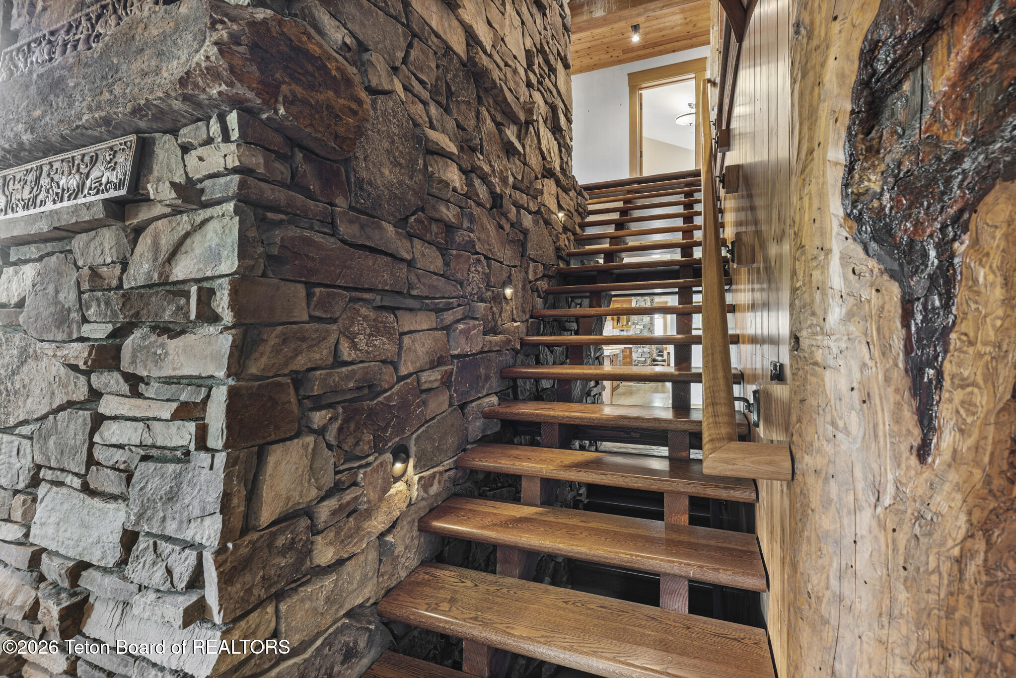 14925 South McCoy Road Jackson, WY 83001 - Photo 33 of 64 Stairway from Main Floor to upstairs